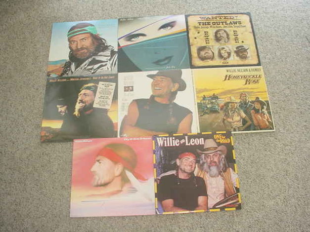 WILLIE NELSON - LOT of 8 lp records country music