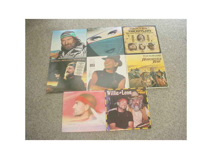 WILLIE NELSON - LOT of 8 lp records country music
