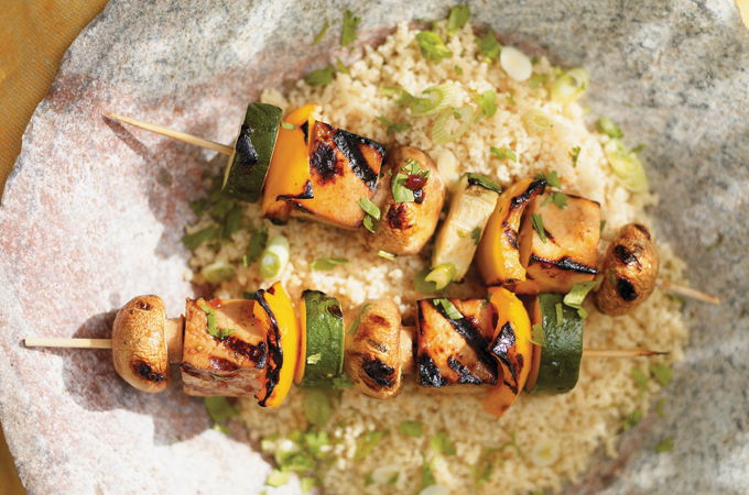 Sesame and Honey Marinated Tofu Skewers