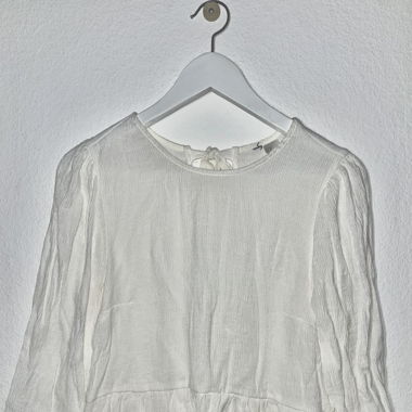 Bluse / Weiss / Chiffon