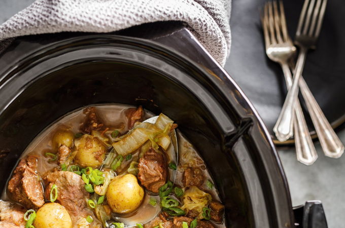 Slow Cooker Pork and Cabbage