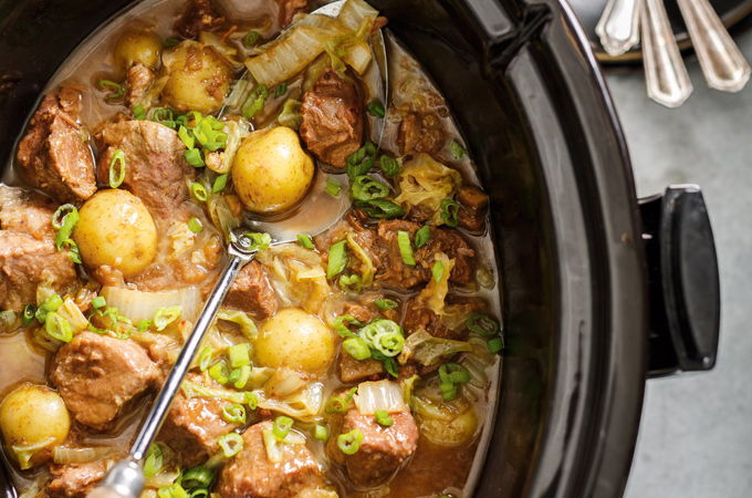 Slow Cooker Pork and Cabbage