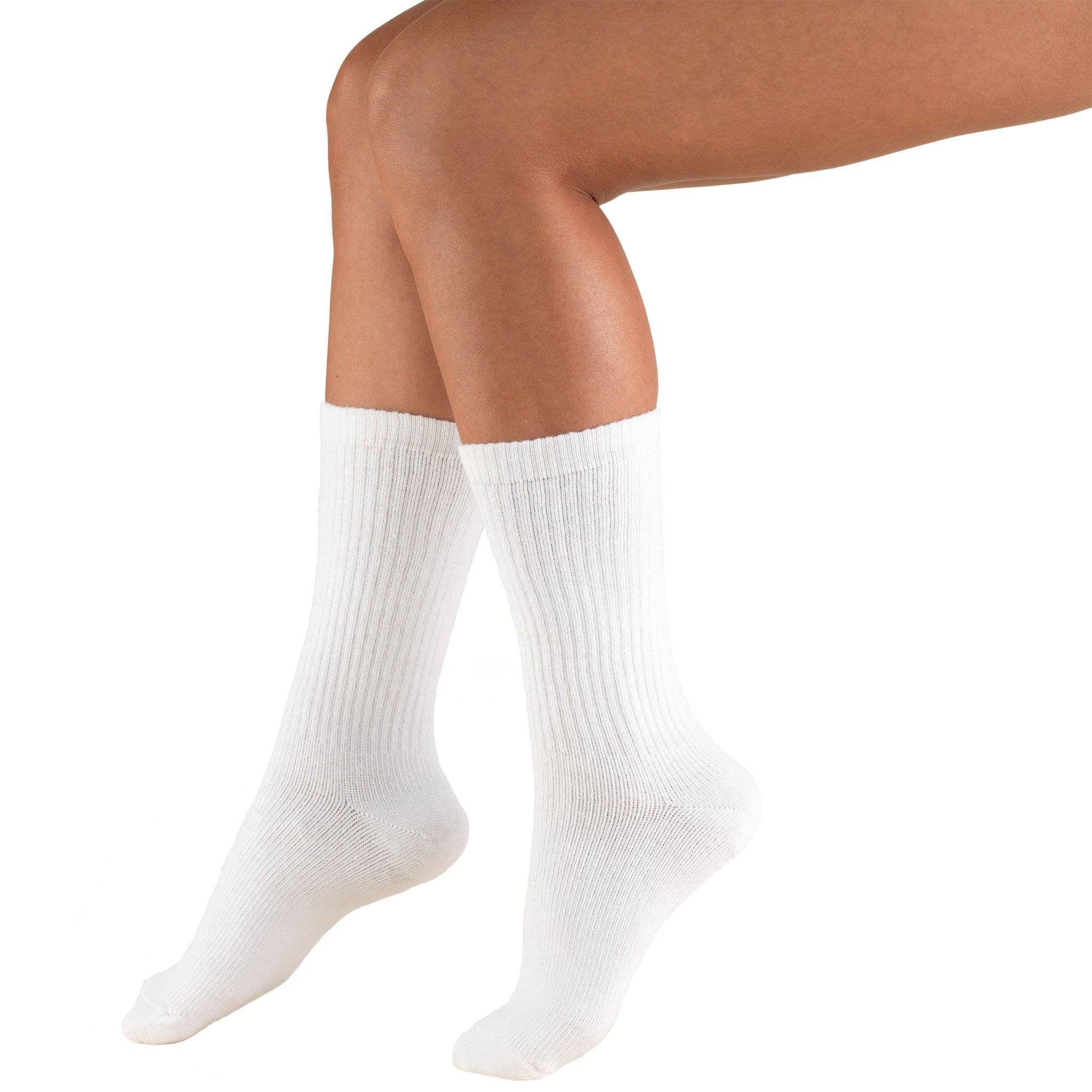 Creswell 6pr Big Mens Loose Fit Diabetic Ankle Socks – Black, Size 13-15, Cotton Blend