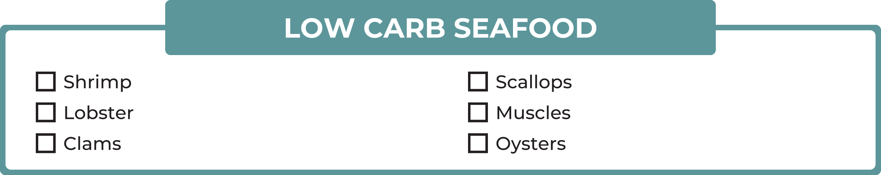 Low-carb seafood