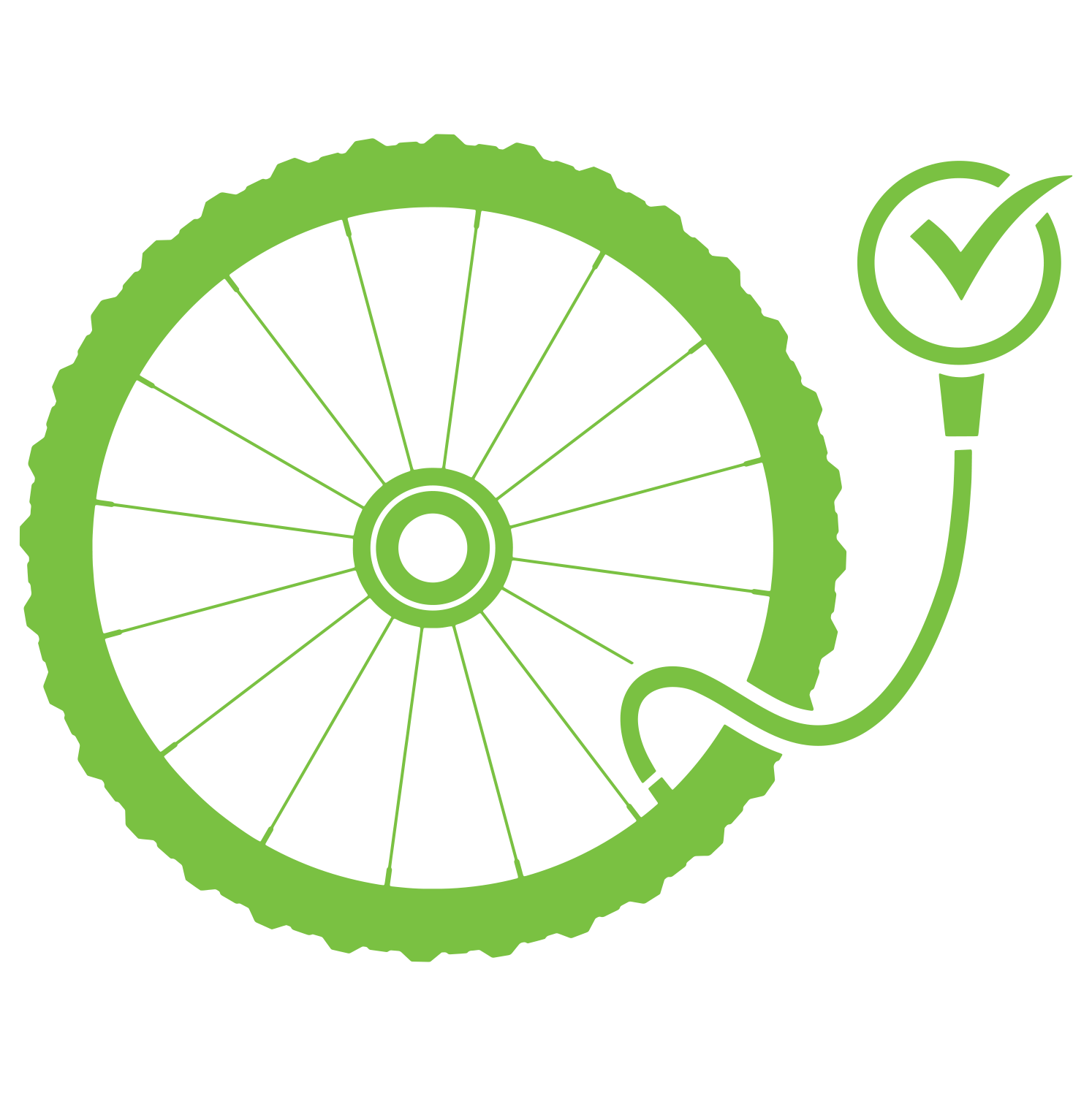 Inflate Bicycle Tire Icon