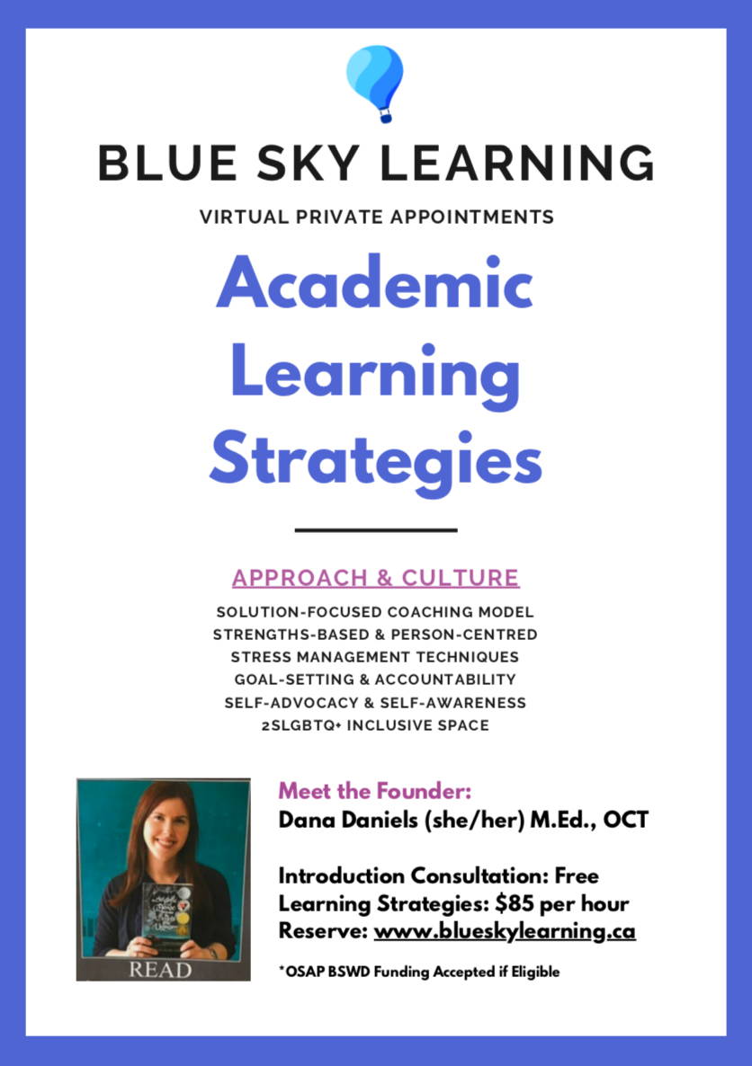 Blue Sky Learning Learning Strategies Poster