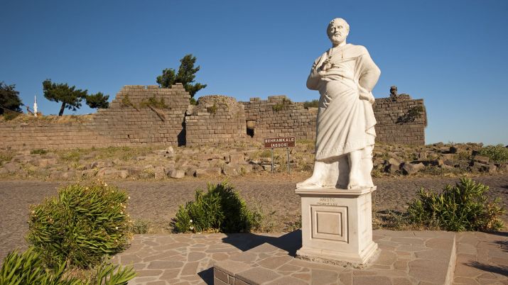 Philosopher Aristotle founded the Assos Academy in the city, where he conducted philosophical discussions and teachings
