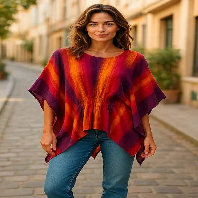 Colourful Draw String Top 