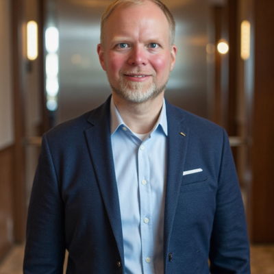 Photo generated by Secta Labs in style of Elevator Lobby Portraits