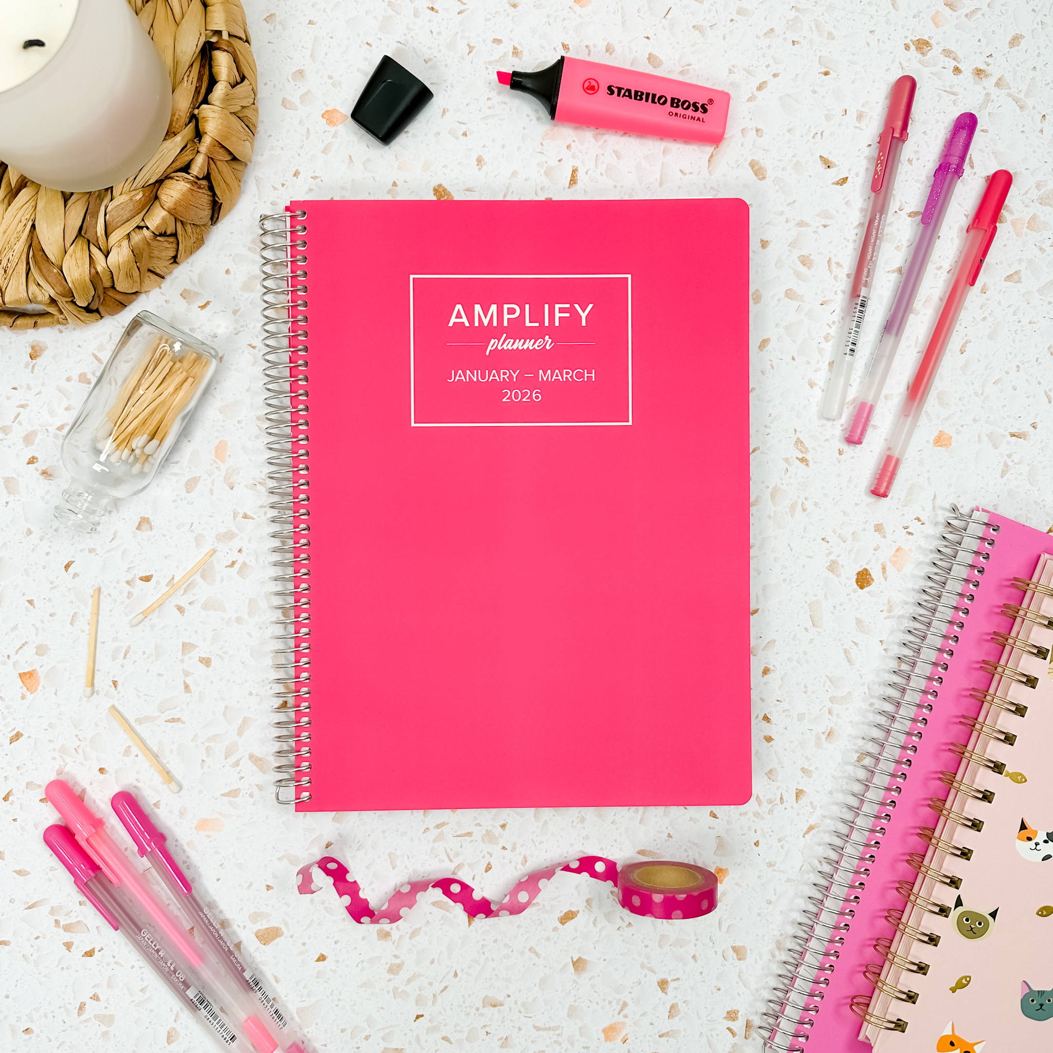 Q4 October-December Daily Amplify Planner in a dark purple color