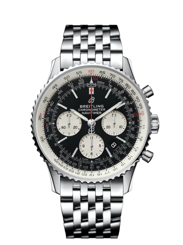Navitimer 1 B01 Chronograph 43 Stainless Steel / Black / Bracelet