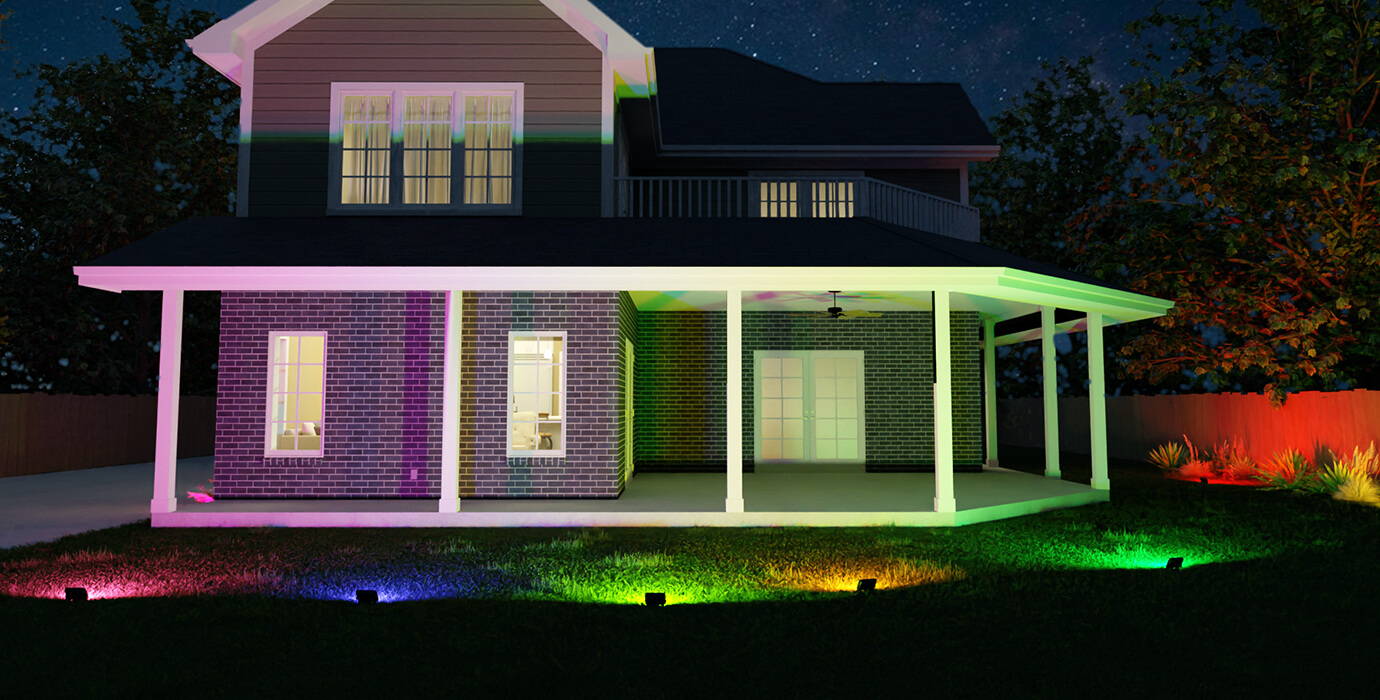 rgb flood light patio decoration