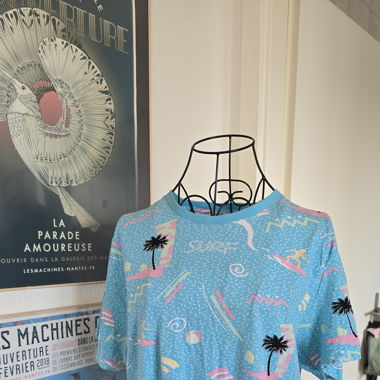 T-shirt bleu vintage