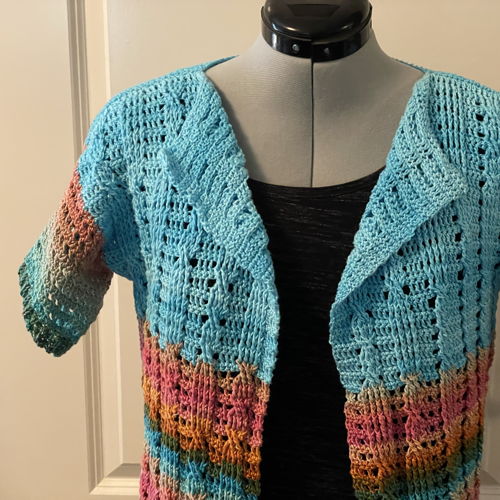 Gehaakt kabel vest Vivian