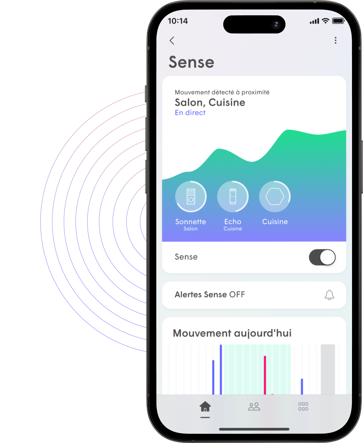 sense app screen