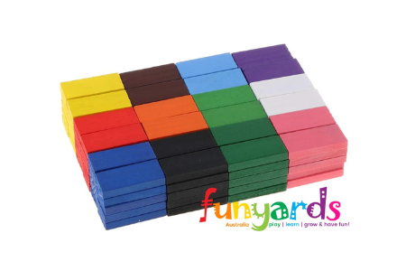 Mini wooden building blocks,120 Piece 12 Colours, made from New Zealand Pine block building toy - Image 5