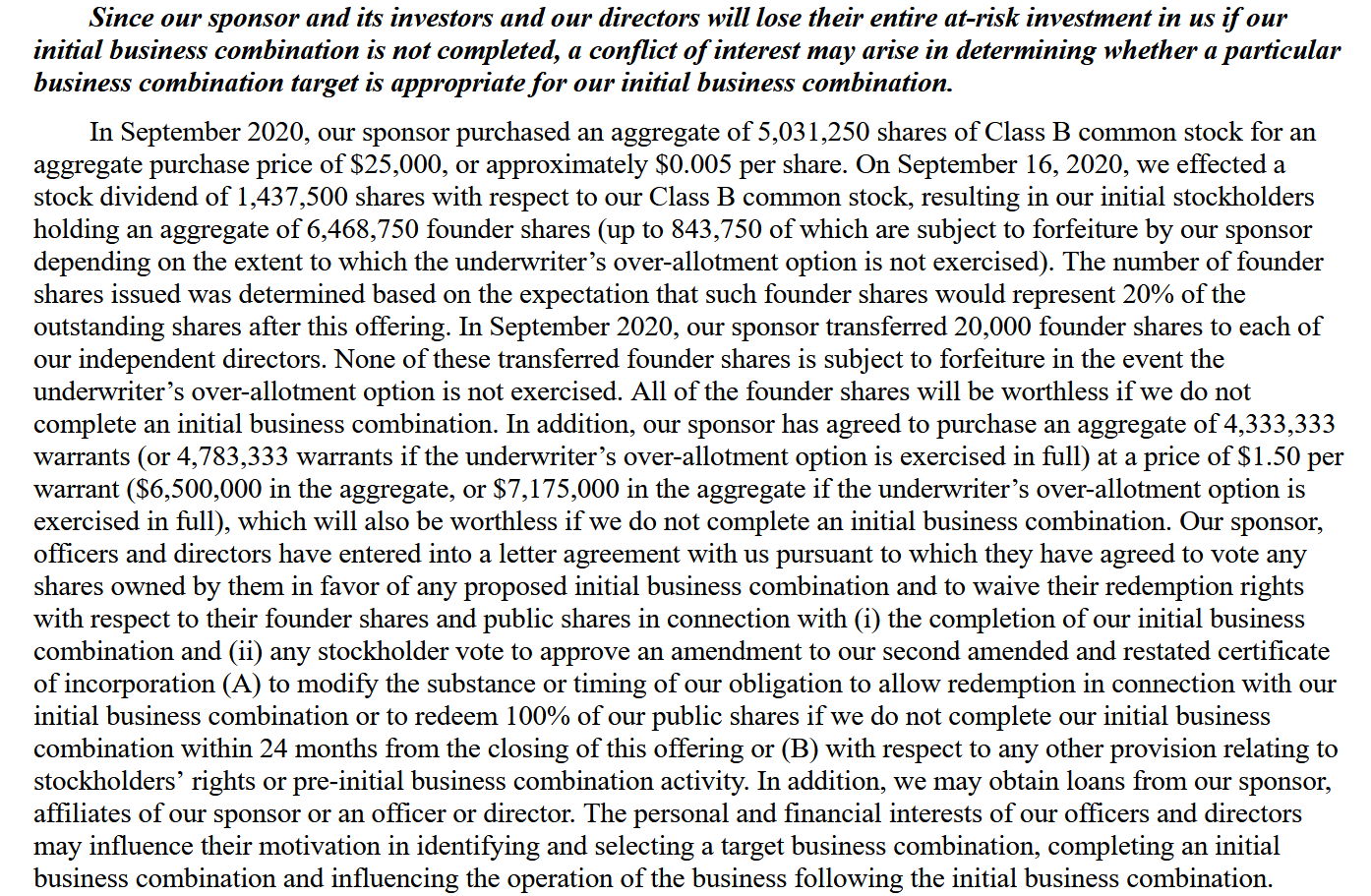 Acknowledgement from page 55 of Lefteris S1 filing with the SEC.