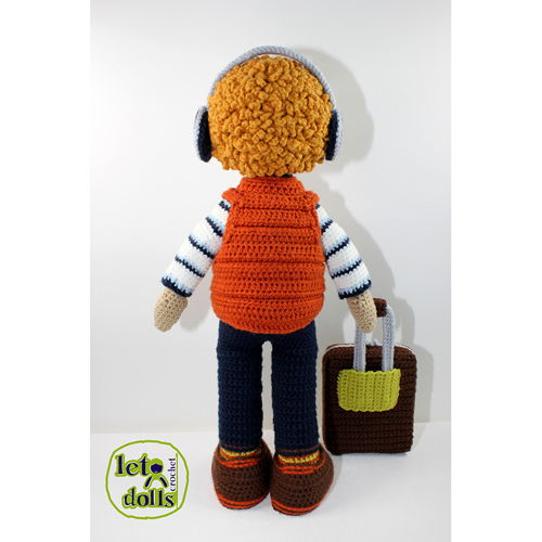 Groot Haakpatroon voor een Pop, Amigurumi, 21"/53 cm Hoog