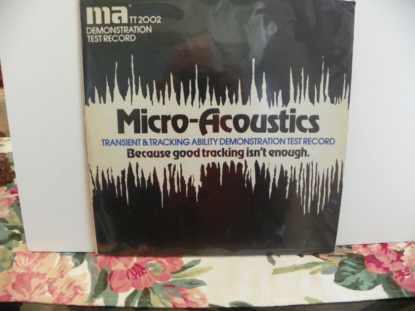 MICRO-ACOUSTICS - TRANSIENT & TRACKING ABILITY DEMO TEST RECORD NM Pressing/Price Reduction