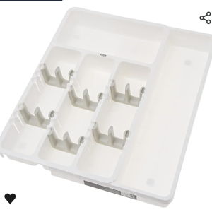 OXO Good Grips Expandable Utensil Organizer, 9.75 inches, White