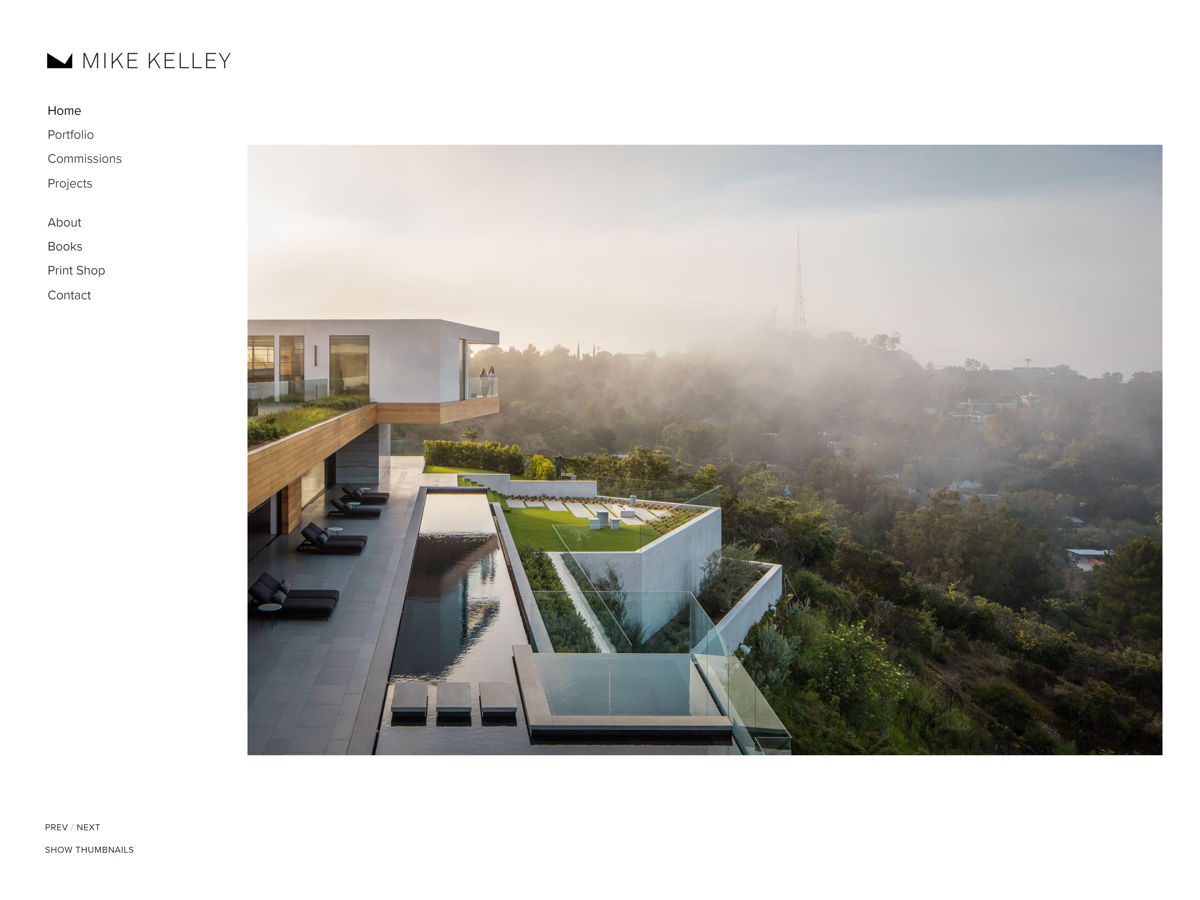 Screenshot of Mike Kelley, from the digital portfolio examples collection.