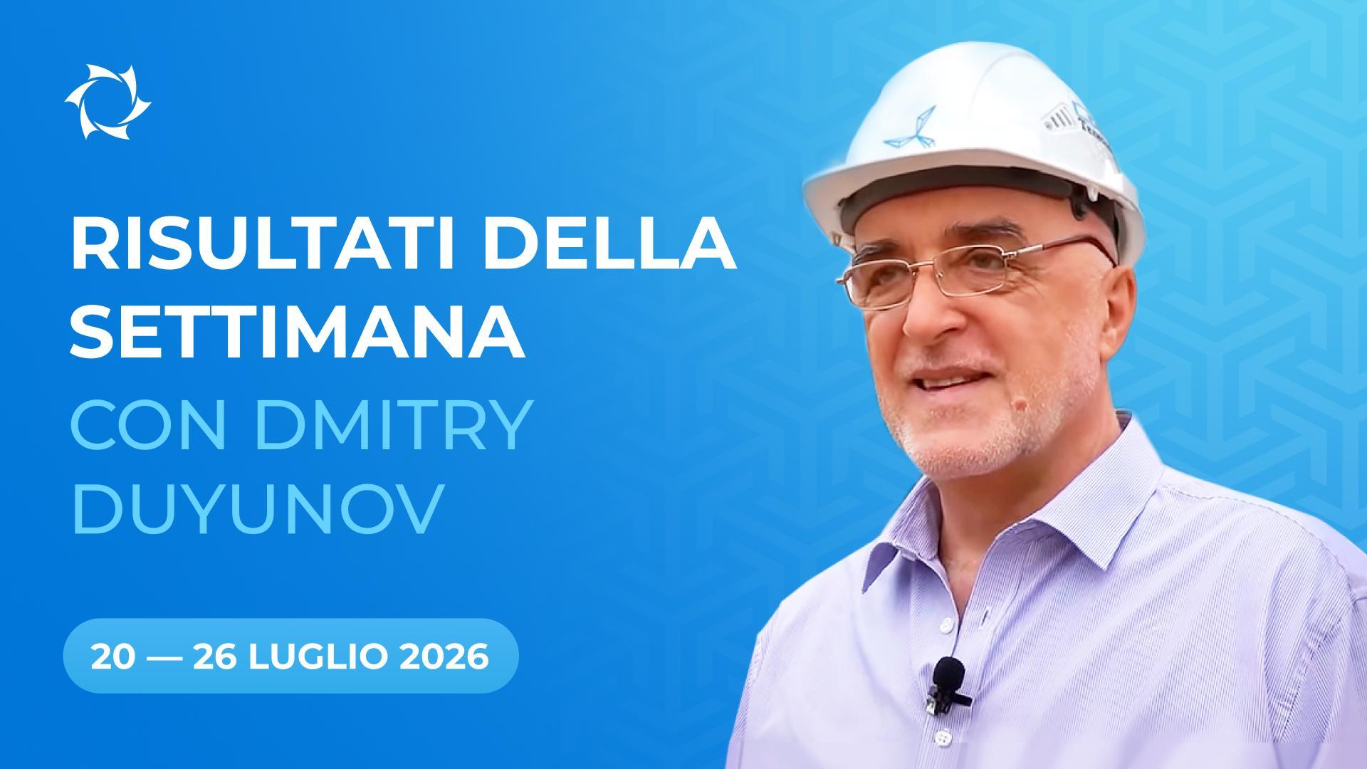 Riepilogo della settimana nel progetto «Motori Duyunov»