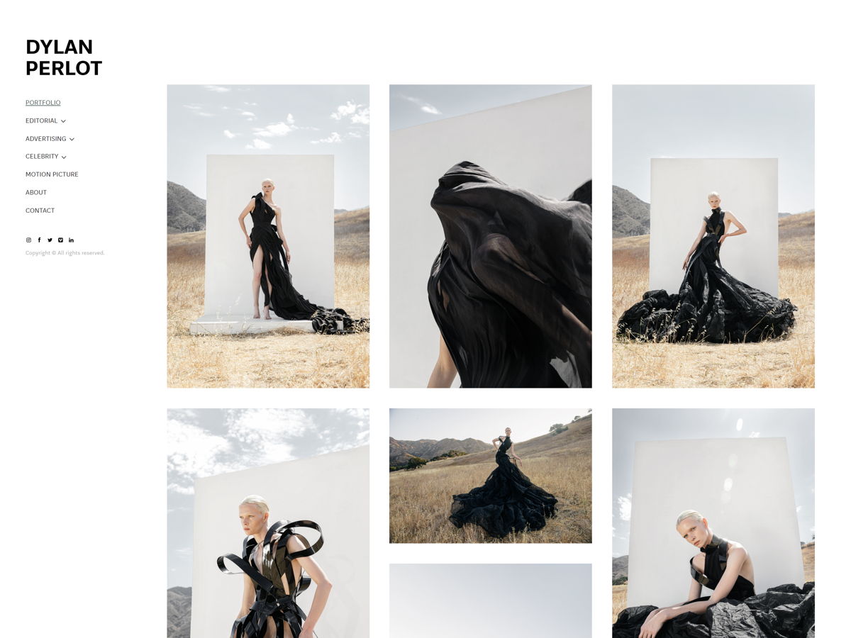 Screenshot of Dylan Perlot, from the portfolio websites collection.