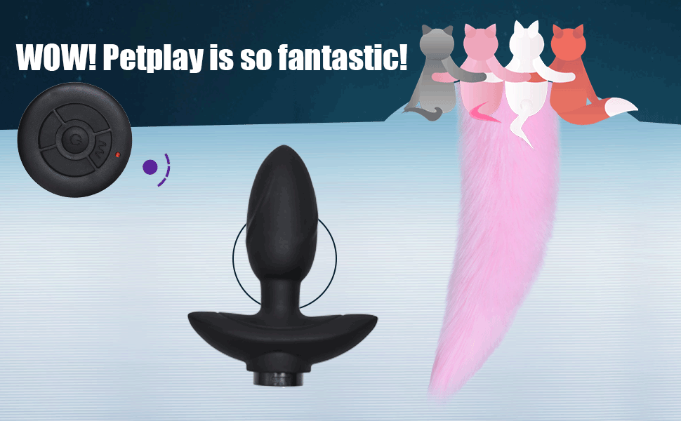 Pink Fox Tail Butt Plug