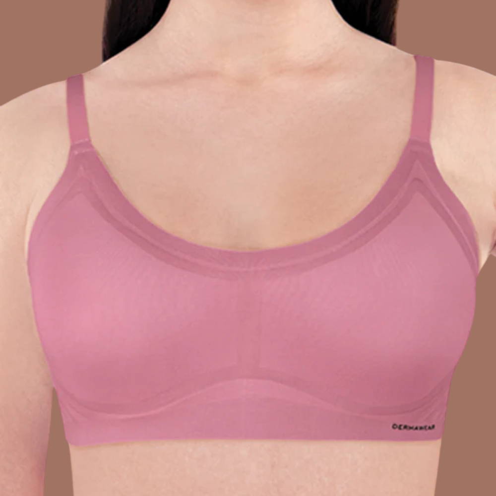Round Neckline Round Neckline Seamless Cotton bonded bra  for women