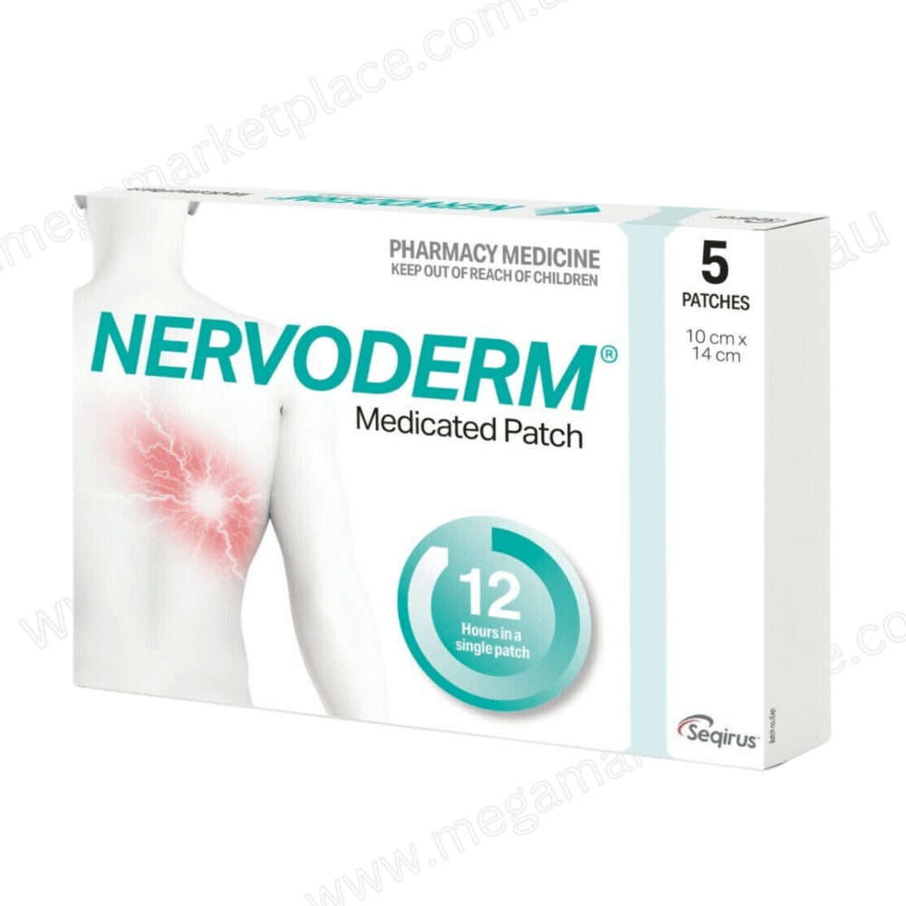 Nervoderm Medicated Patches 5pk Shooting Stabbing Burning Nerve Pain Relief