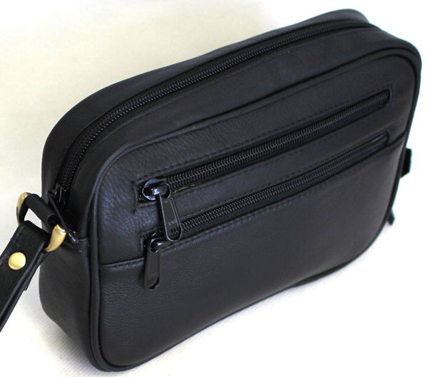 Black Full Grain Leather Men's Clutch Bag Style 51012 - Image 4