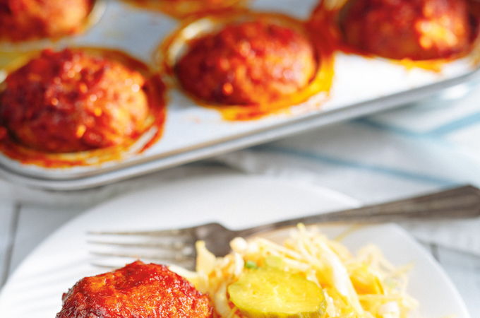 Tofu and Veal Meatloaves with Barbecue Sauce