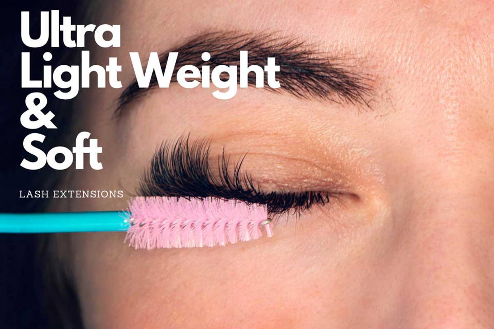 ultra light weight and soft lash extensions