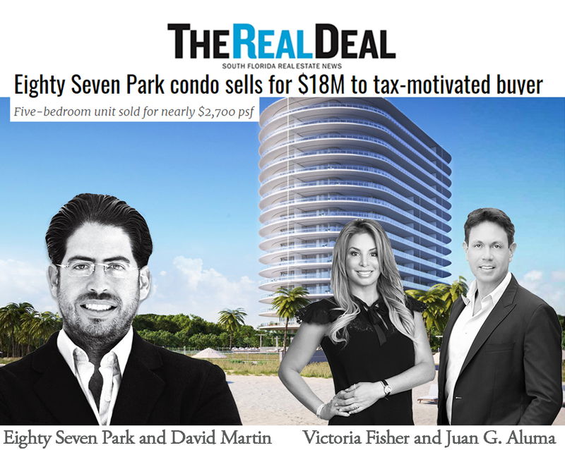 featured image for story, Eighty Seven Park Lower Penthouse Sells for $18 Million to Tax motivated buyer
from the Northeast