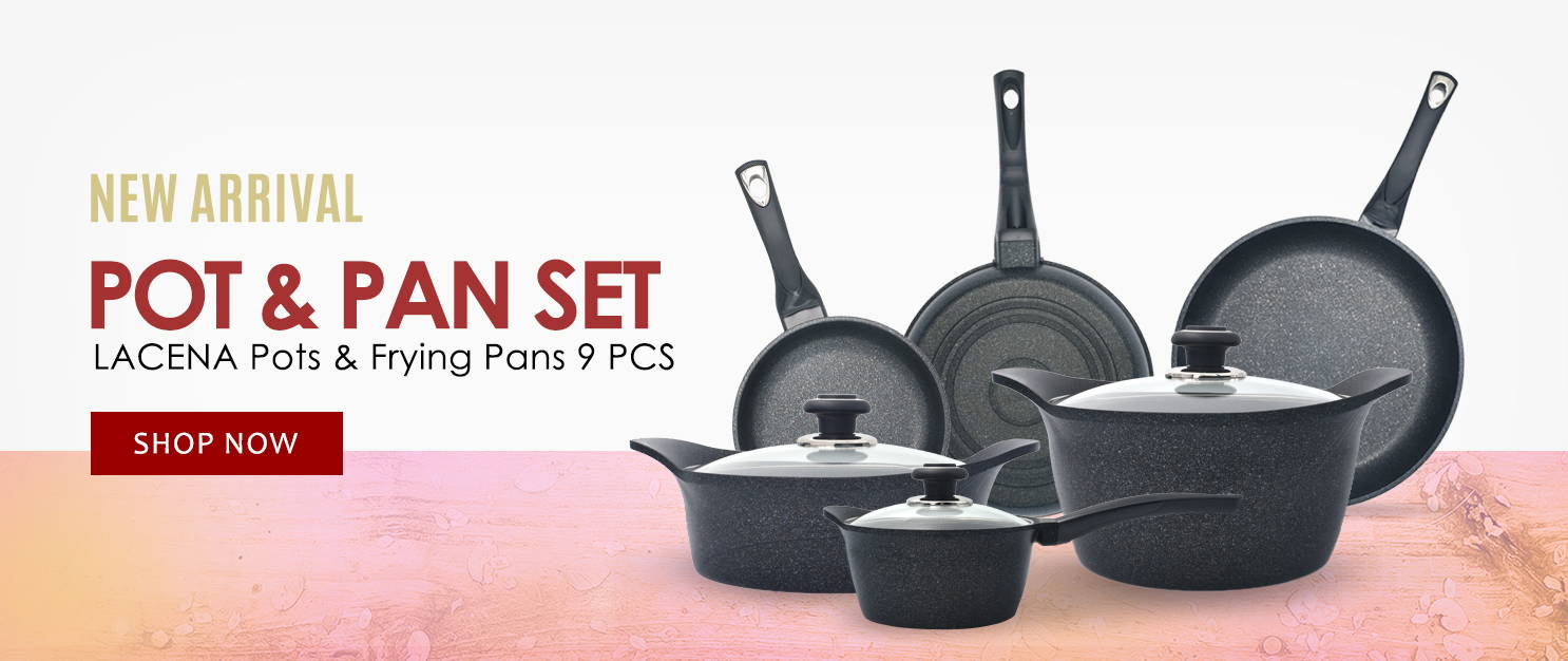 Ace Cook LACENA Pots & Pans 9 Pcs Set