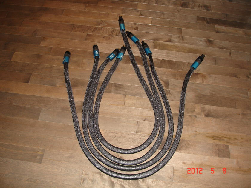 4 JPS ALUMINATA 2 meter power cables 15 amp