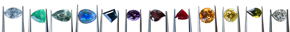 Birthstone chart by month with gemstone colors