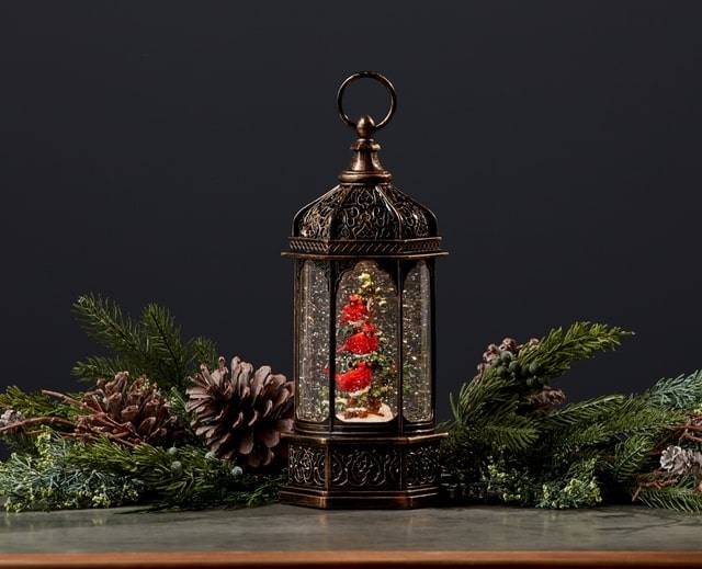 melrose water lantern with red cardinals