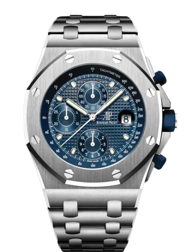 Royal Oak Offshore 26237 Stainless Steel / Blue / Bracelet / 25th Anniversary