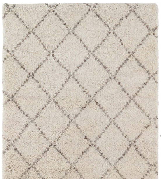 Rug natural hand knotted
