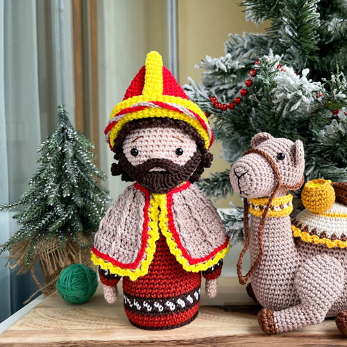 Crochet Nativity set: Three Kings and Camel/Pattern, PDF, English only/Christmas, Nativity toys, Amigurumi, Xmas toys, Three Wise Men