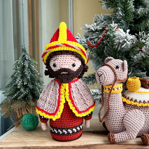 Crochet Nativity set: Three Kings and Camel/Pattern, PDF, English only/Christmas, Nativity toys, Amigurumi, Xmas toys, Three Wise Men