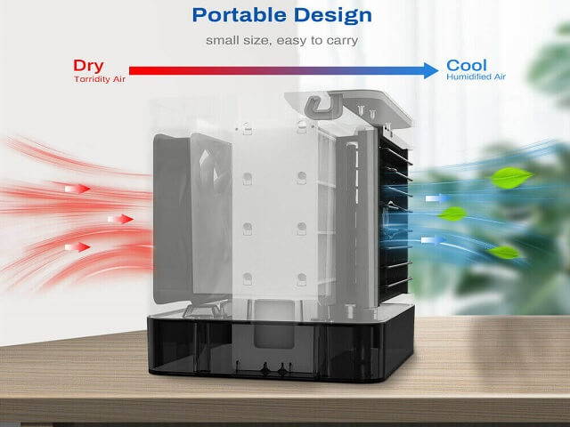 portable ac, air cooler, portable air conditioner, desk cooling fan humidifier, cooling fan