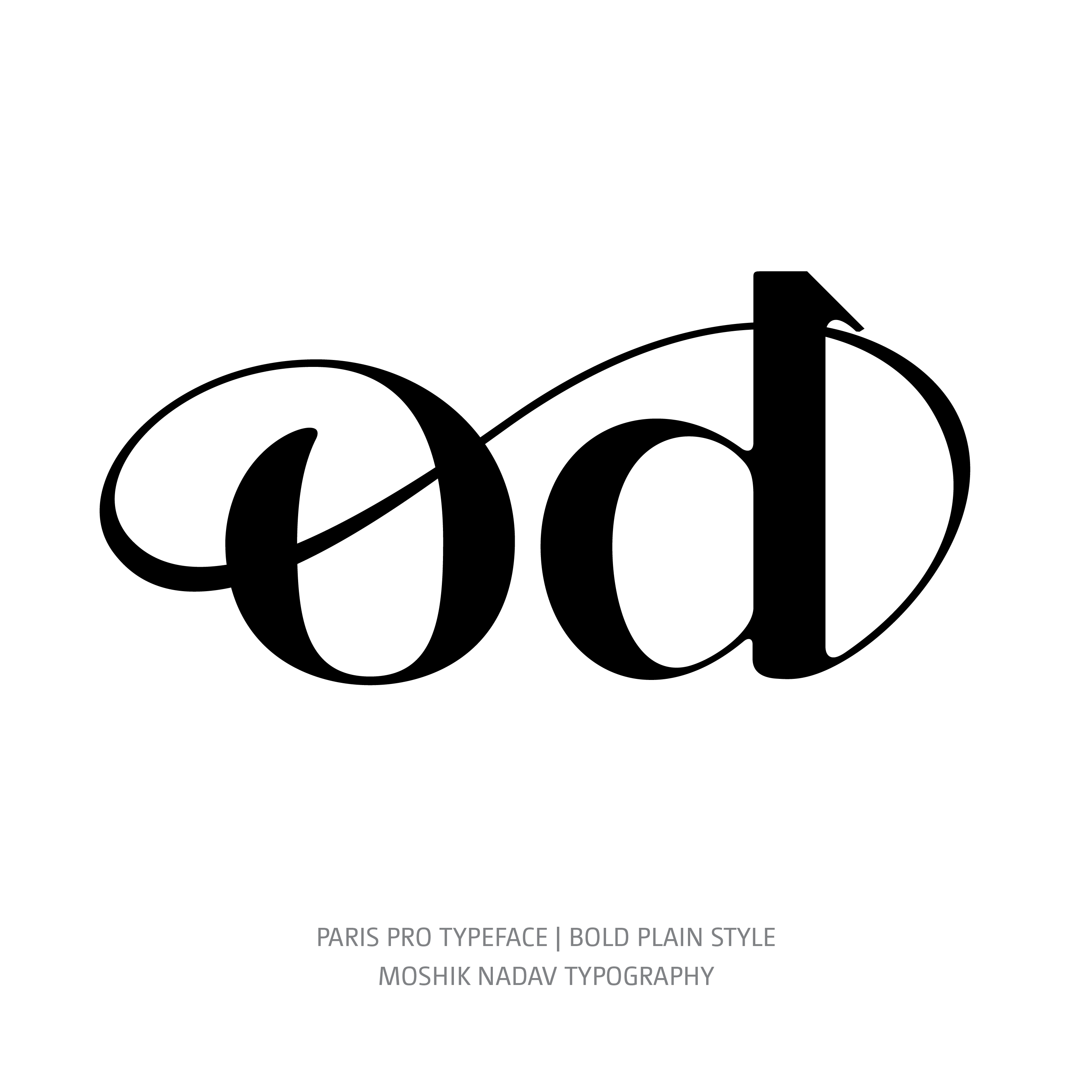Paris Pro Typeface Bold od ligature