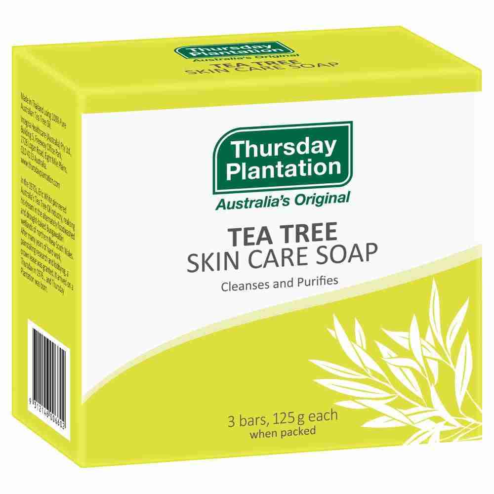 Thursday Plantation Tea Tree Skin Care Soap Bars 3 x 125g - Image 2