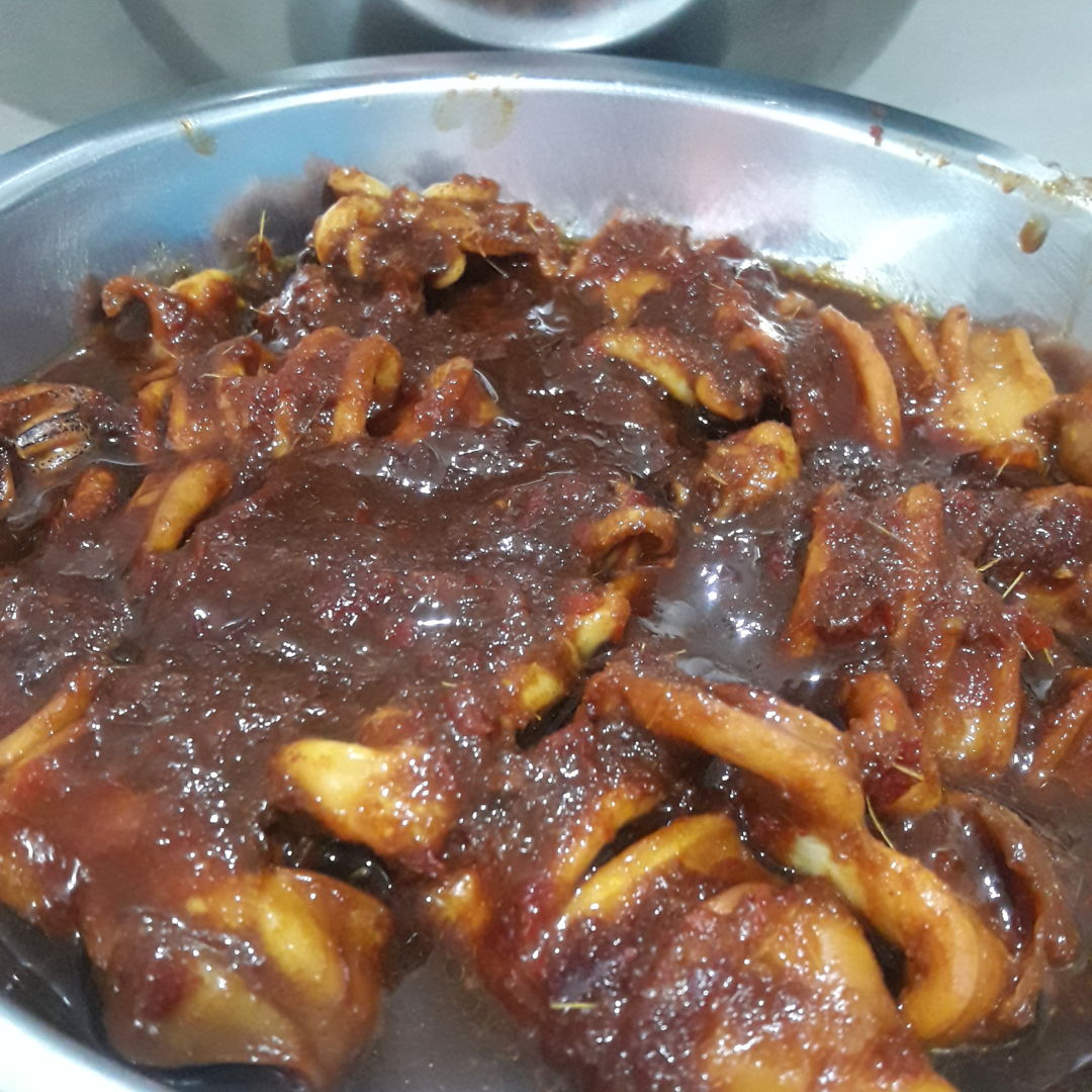 Grilled squids in sweet soy sauce