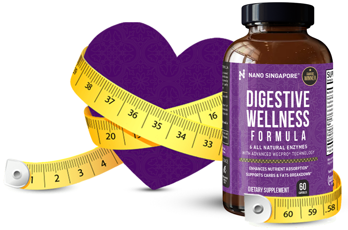 A bottle of the best digestive enzyme supplement containing digestive enzymes for weight loss