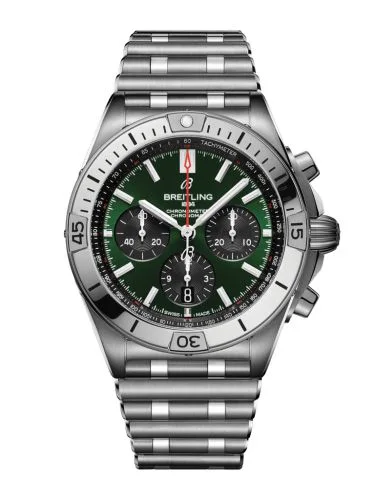Chronomat B01 42 Stainless Steel / Green / Rouleaux