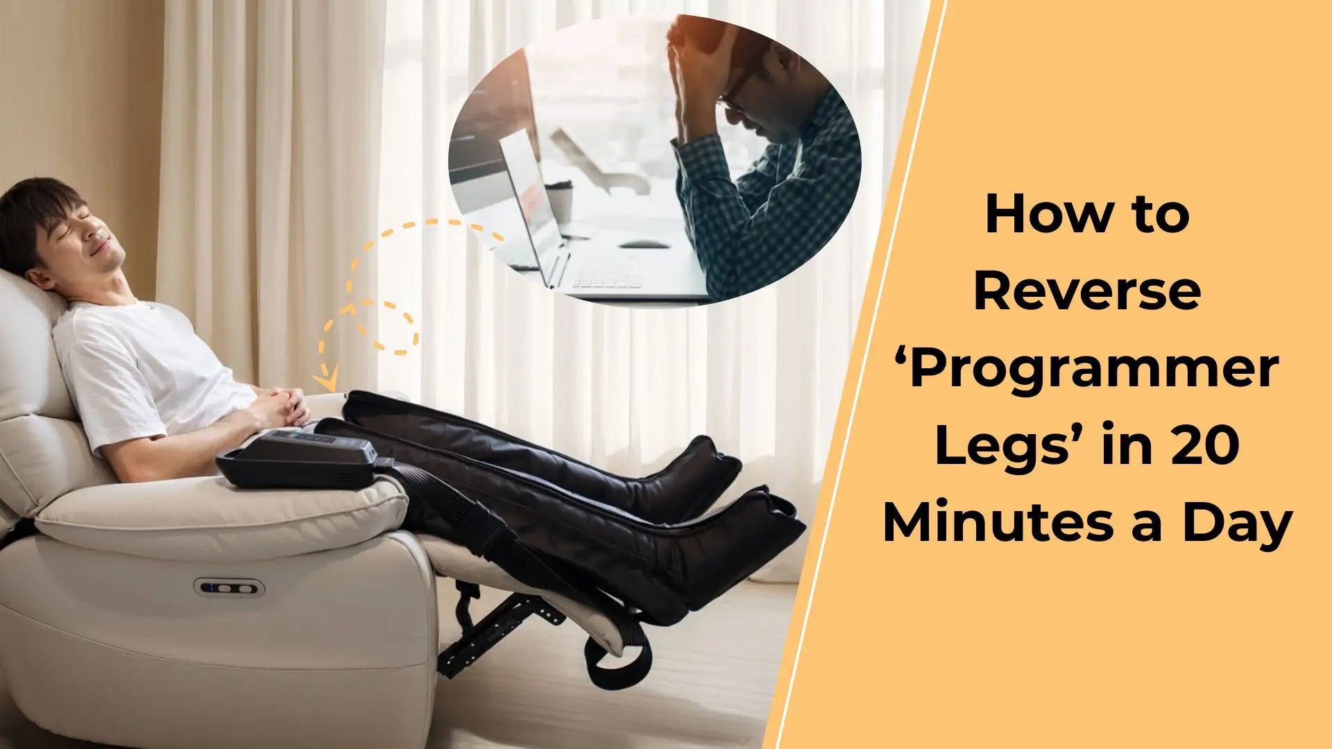 revive your legs with air compression boots in 20 minutes after a whole day's programming work