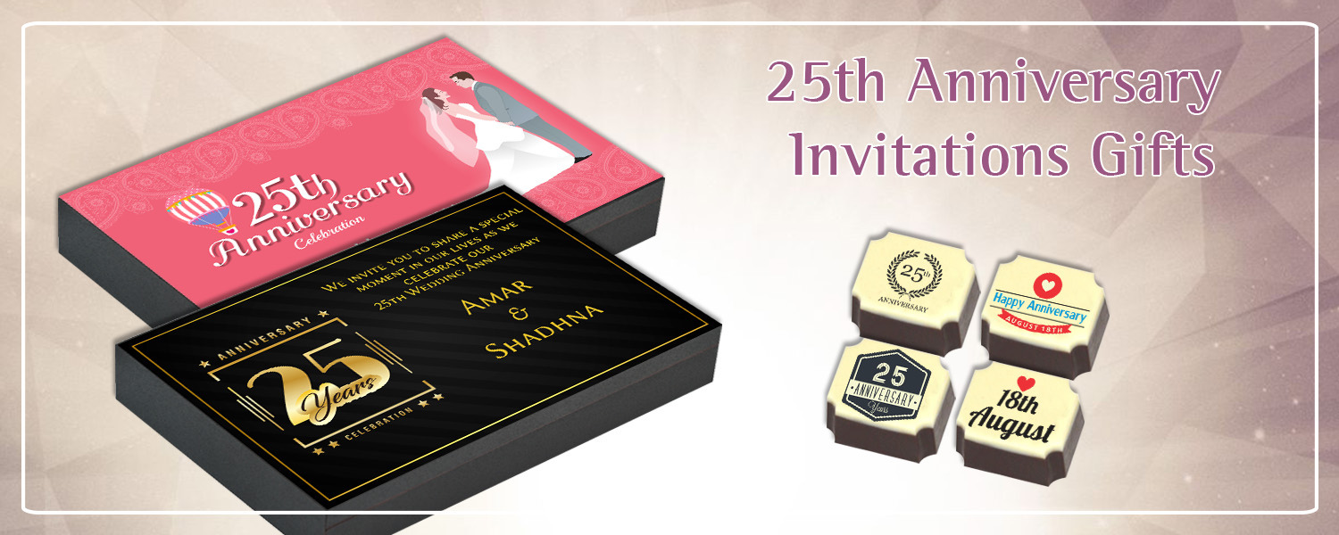 25th Wedding Anniversary Invitation & Return Gifts – CHOCOCRAFT